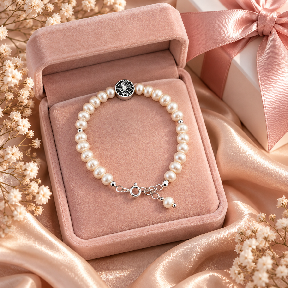 Our Lady of Guadalupe Pearl Bracelet – Sterling Silver 925