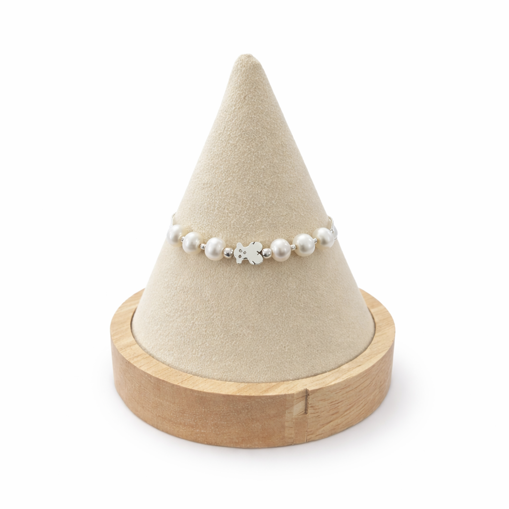 Teddy Pearl Bracelet - Sterling Silver 925- Adjustable