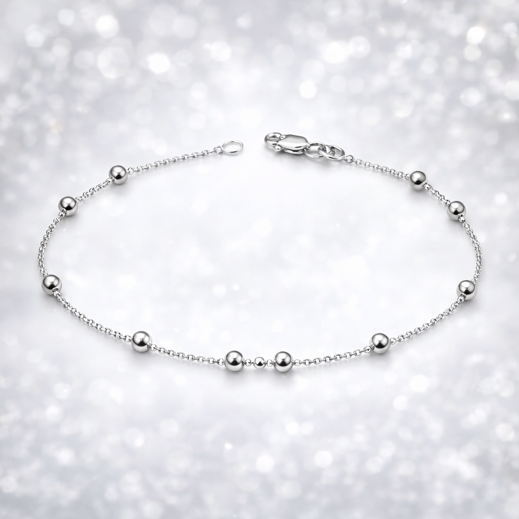 Luna Beaded Bracelet  925 Sterling silver