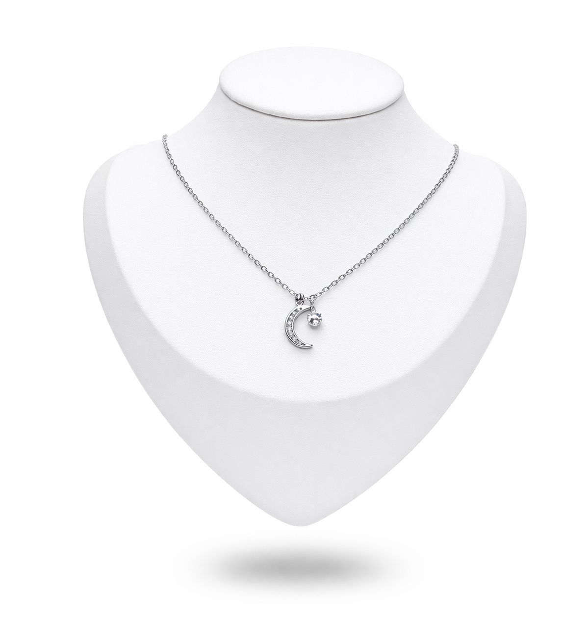 Moon Necklace with Zc-925 Sterling Silver