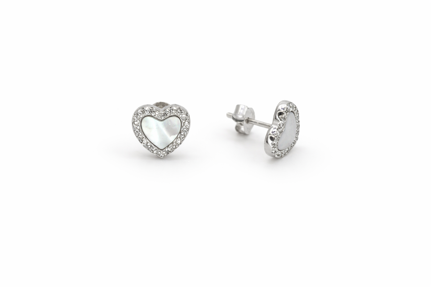 Bella Perla Stud Earring- Sterling Silver 925-8mm