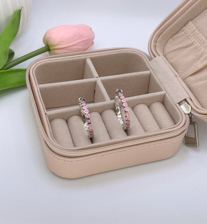 Heart Hoop Earrings Large - Sterling Silver 925