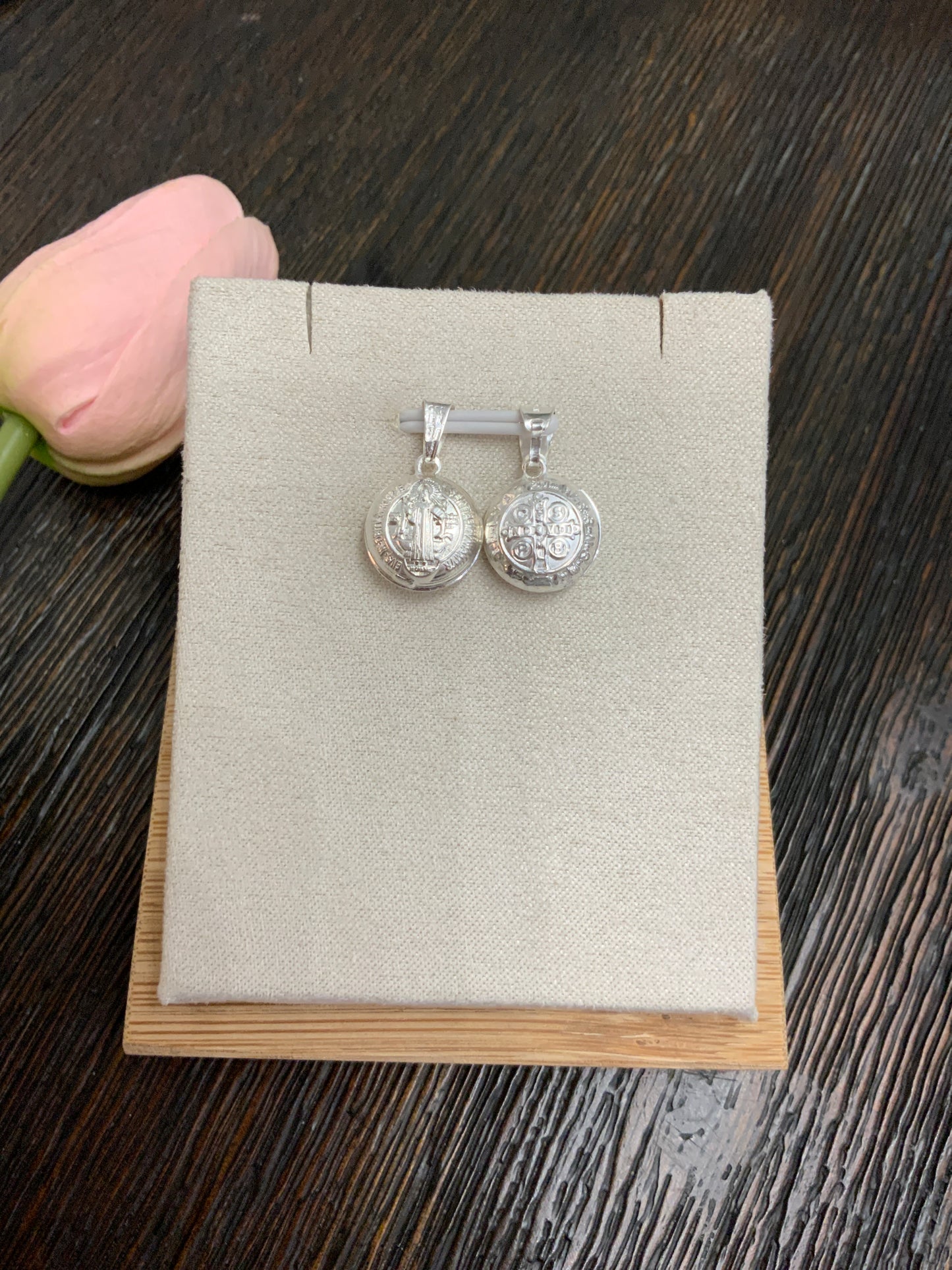 Saint Benedict Small Pendant - Sterling Silver 925