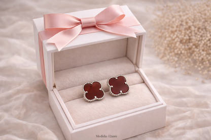 Trebol Stud Earrings 925 Sterling Silver - 12mm
