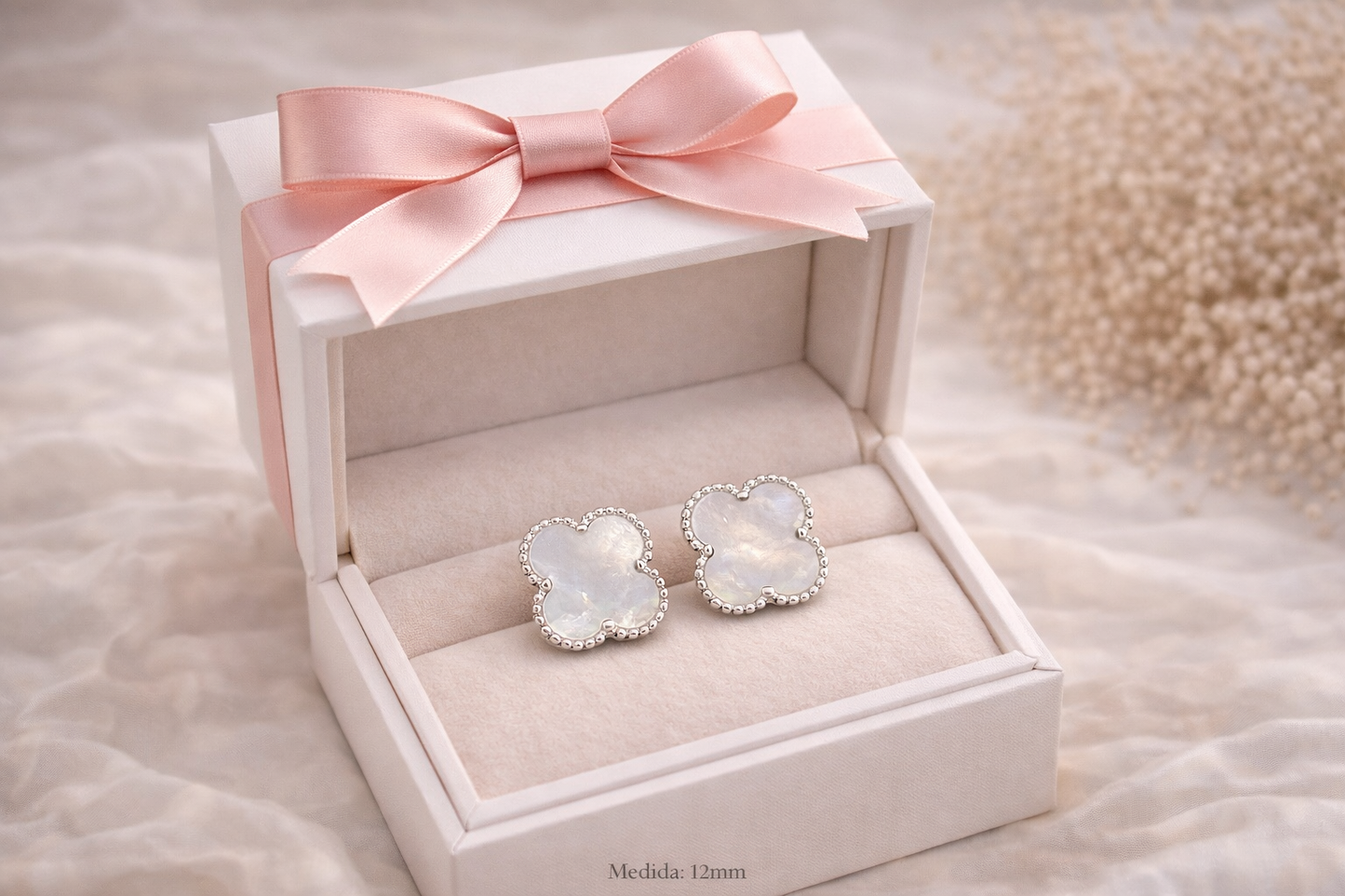 Trebol Stud Earrings 925 Sterling Silver - 12mm