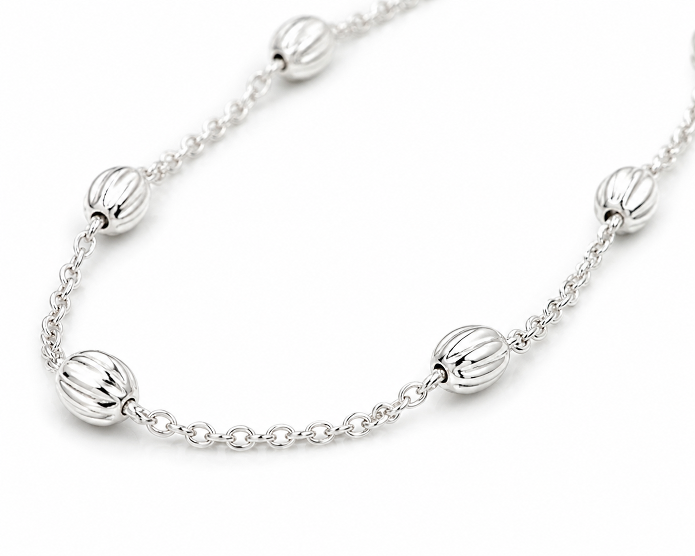 Viviana Chain Necklace Sterling Silver 925 - 18”
