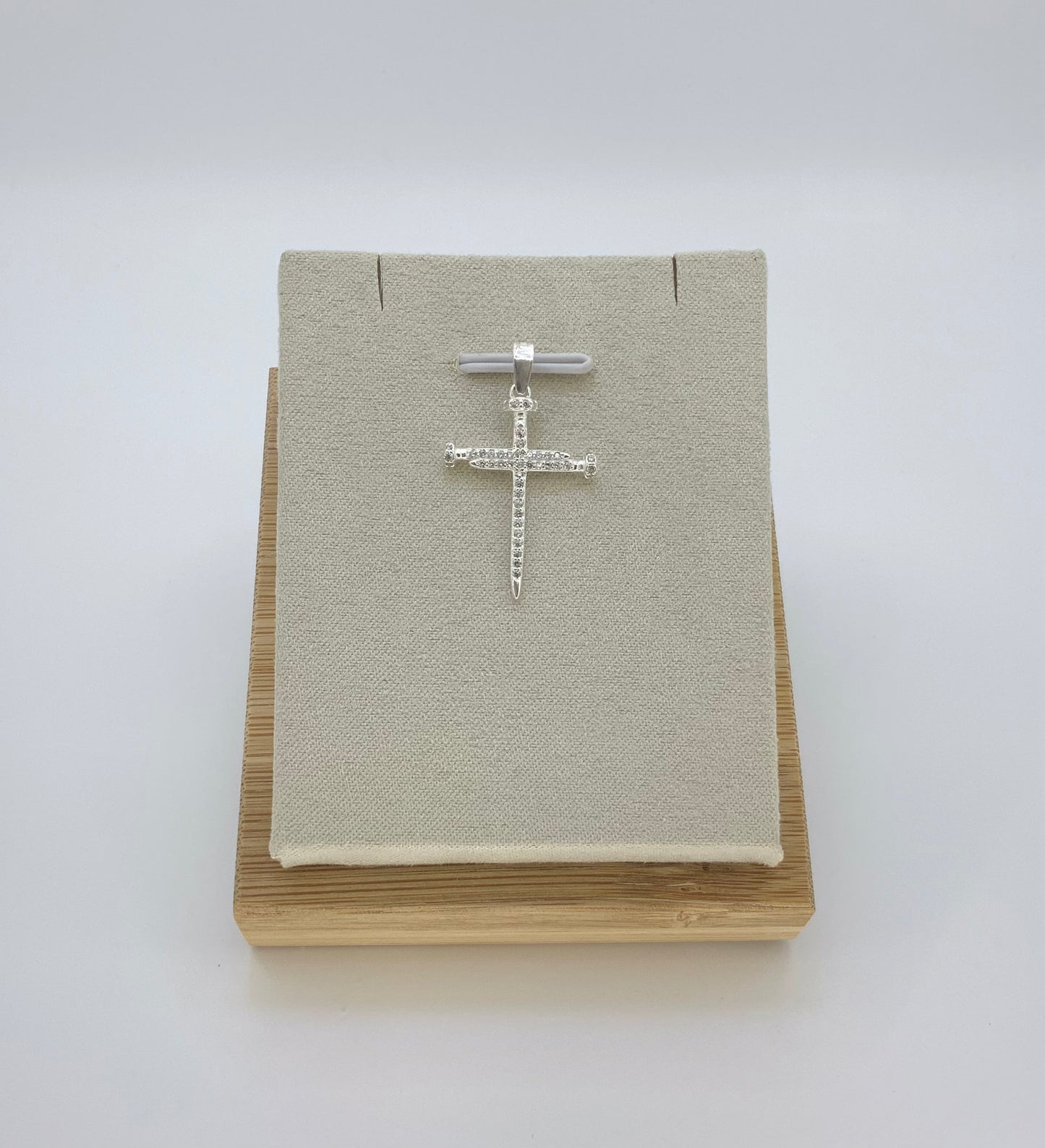 Three Nail Cross Pendant Sterling Silver 925