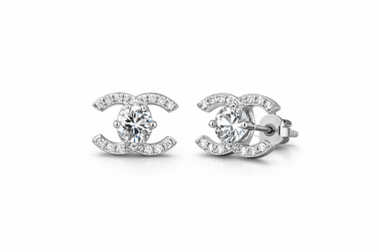 Celeste Sparkle Stud Earring- Sterling Silver 925