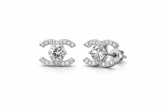 Celeste Sparkle Stud Earring- Sterling Silver 925