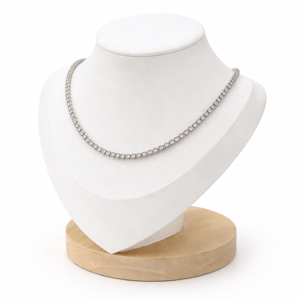 Vera Tennis Necklace - Sterling Silver 925