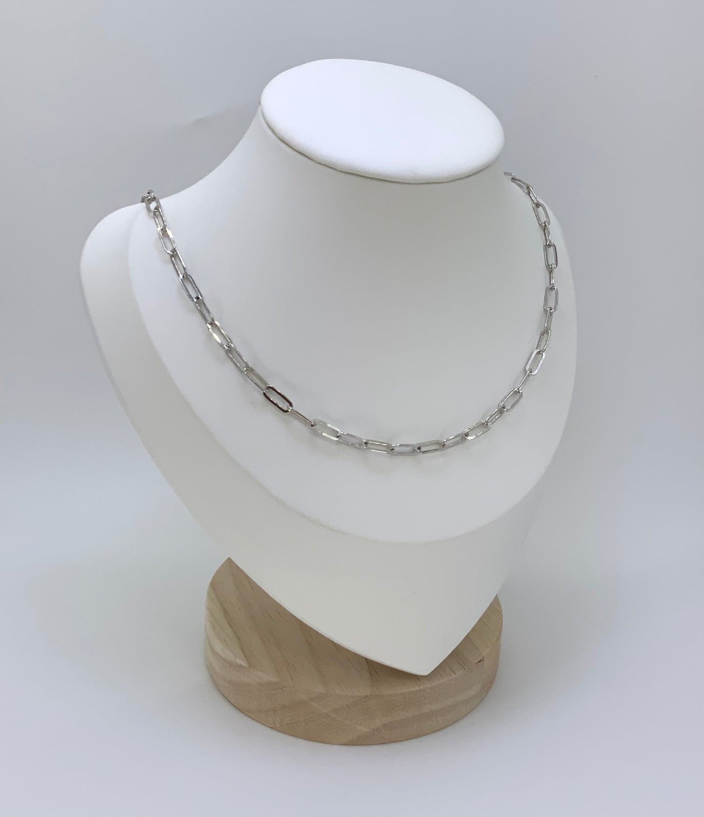 Paperclip (3mm) Chain Necklace Sterling Silver 925