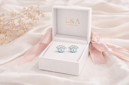 Ada Eyes Stud Earrings Sterling Silver 925
