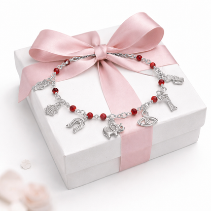Red Protection Charms Bracelet Religious