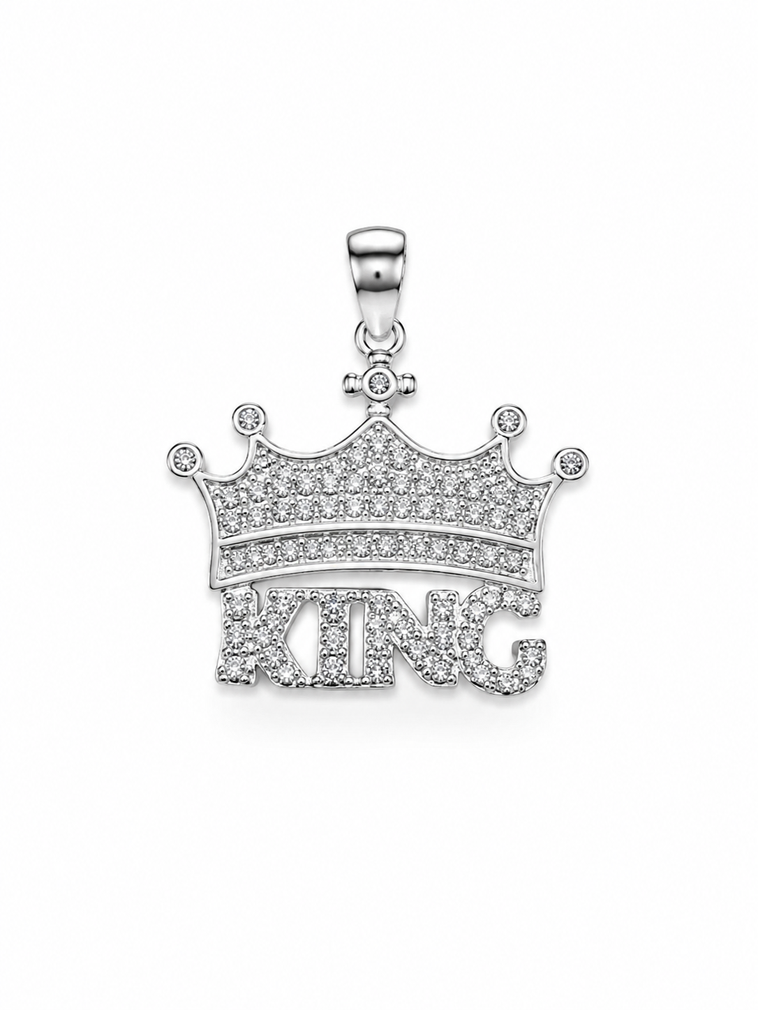 King Crown Pendant 925 Sterling Silver -25mm