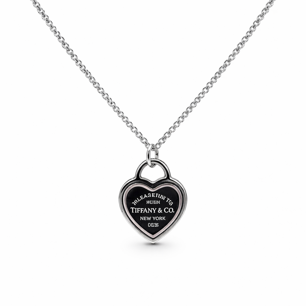 Amara Pink Heart Necklace - Sterling Silver 925
