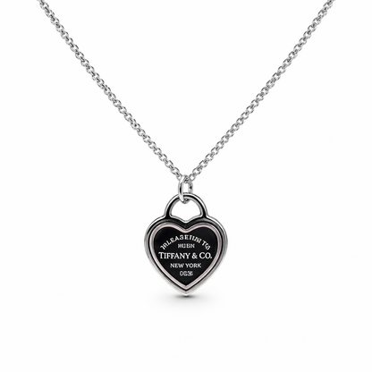 Amara Pink Heart Necklace - Sterling Silver 925