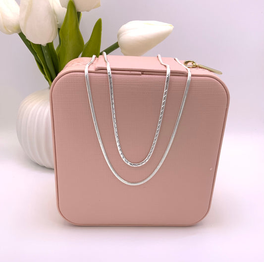 Snake Chain Necklace Sterling Silver 925 18”