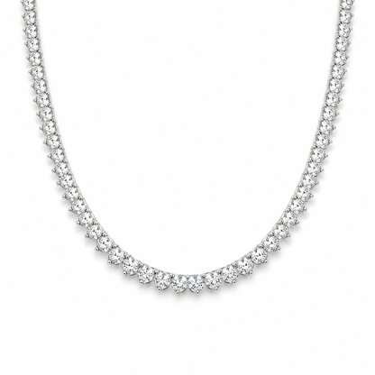 Tennis Necklace CZ Sterling Silver 925
