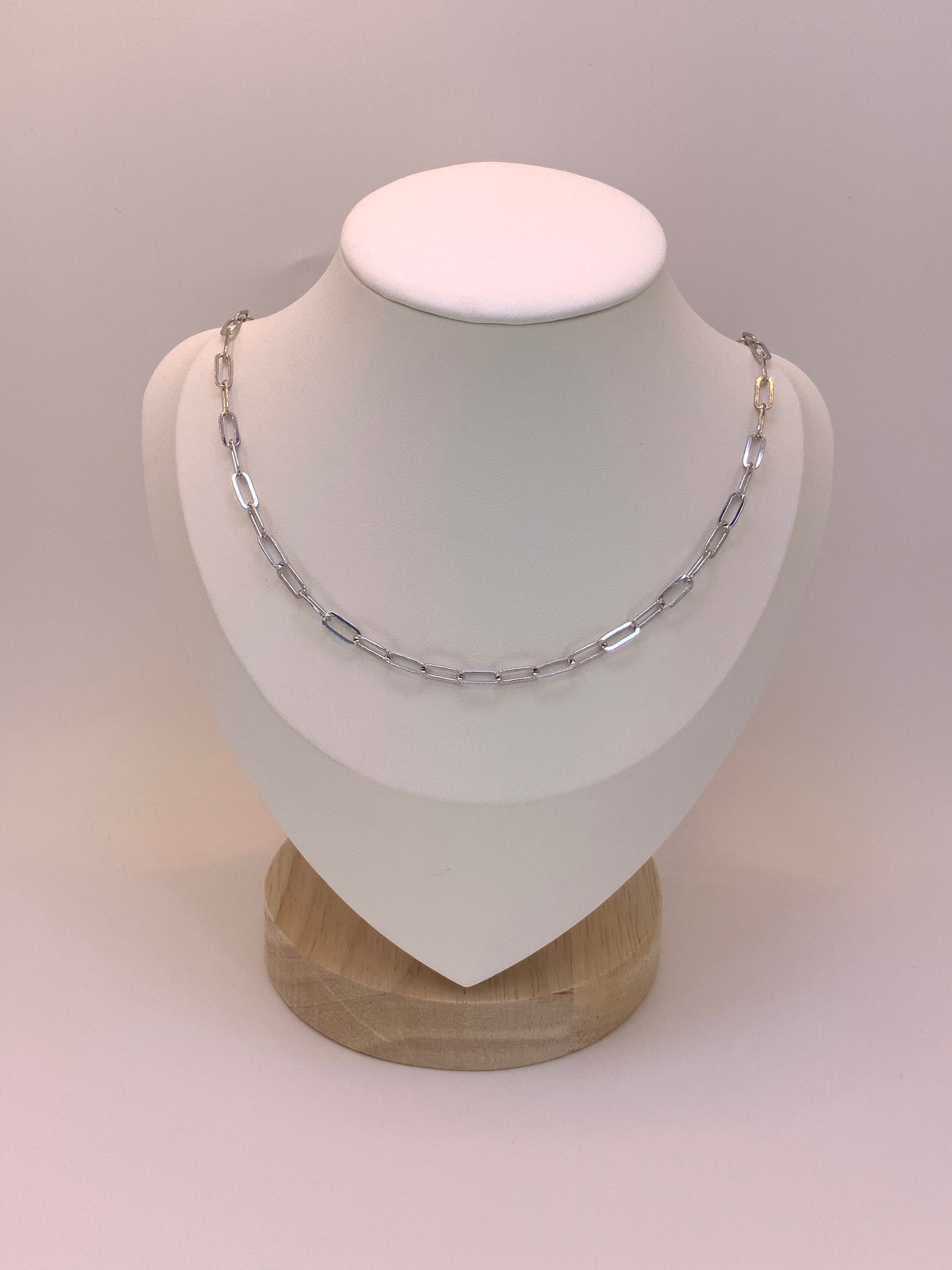Paperclip (3mm) Chain Necklace Sterling Silver 925
