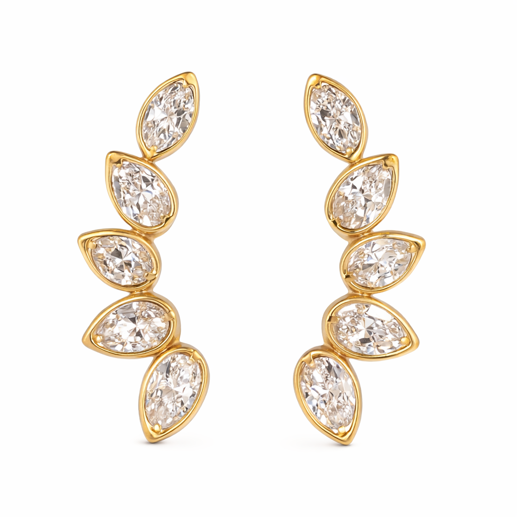 Leaf Stud Earring Sterling Silver 925