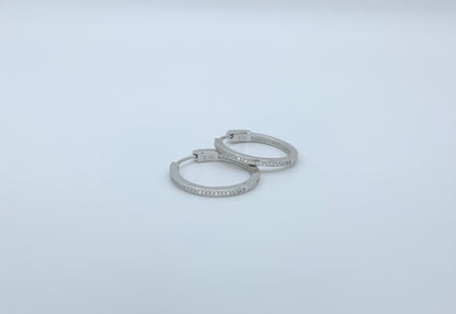 Isabella Hoop Earring With Zc Sterling Silver 925