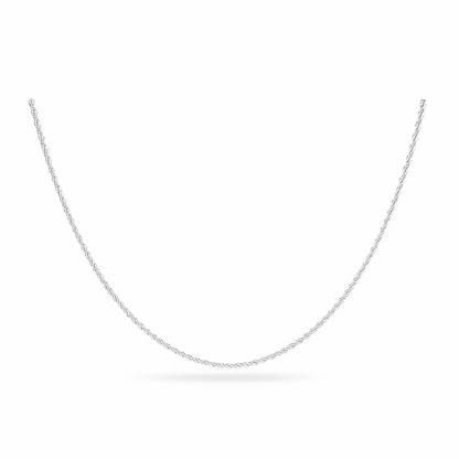 Twisted Diamond  Cut Chain Necklace - Sterling Silver 925