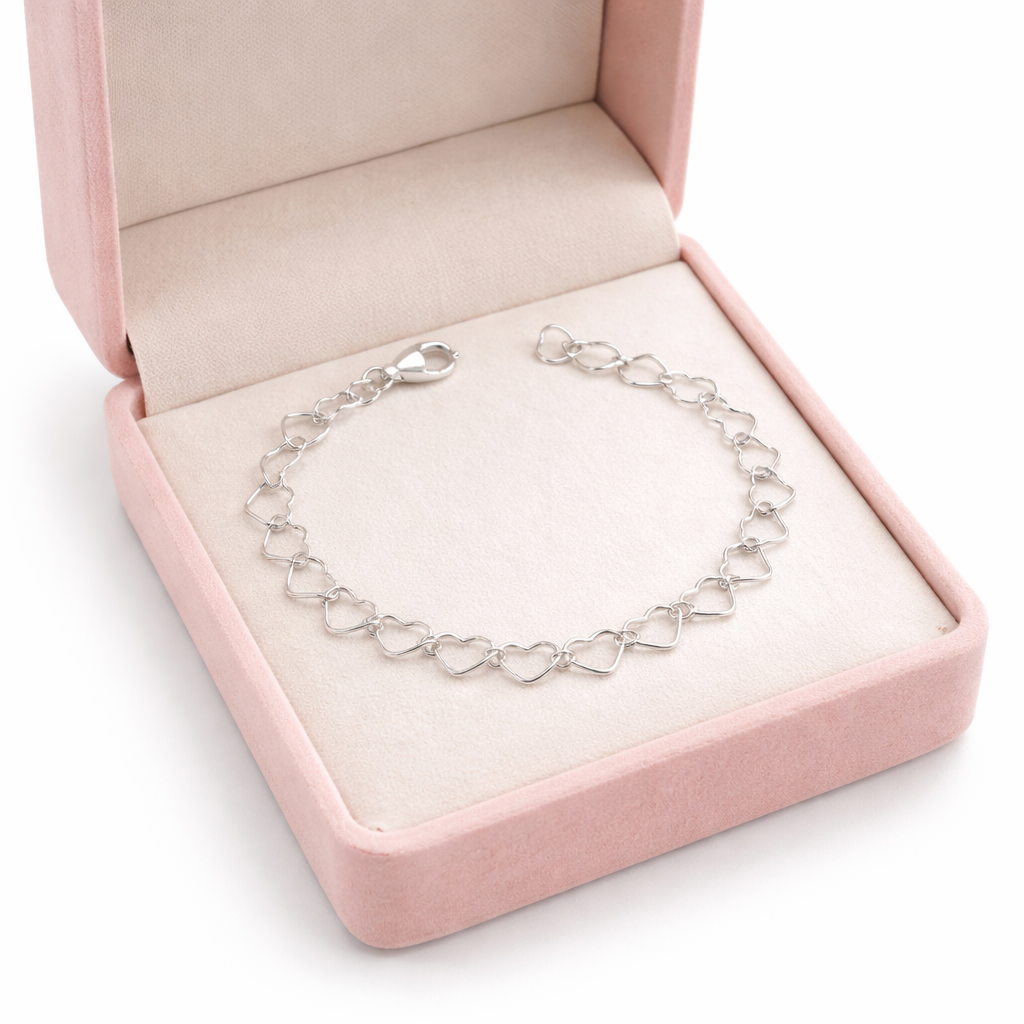 Bella Heart Bracelet Sterling Silver 925 - 5 mm