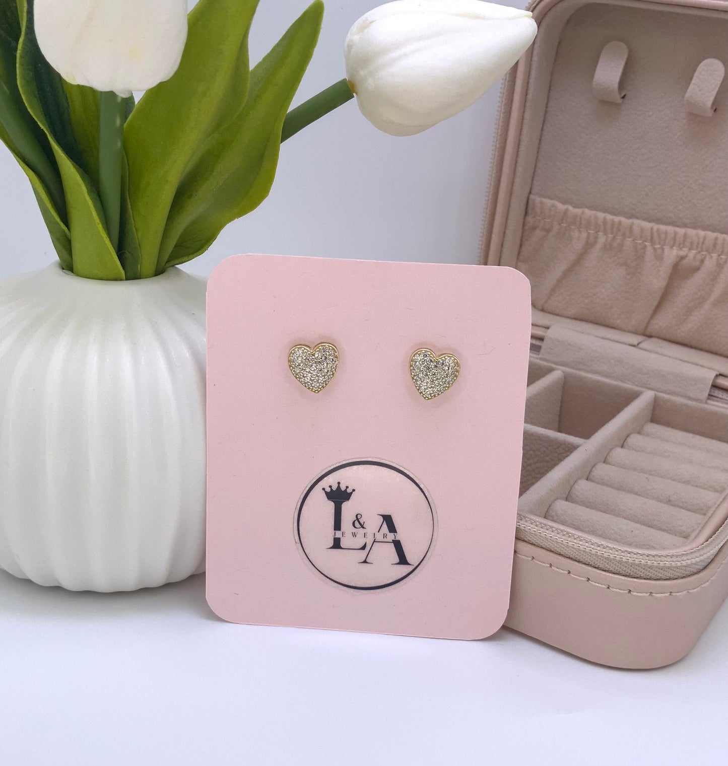 Diana heart earrings