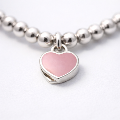 Blush Heart Bracelet Sterling Silver 925