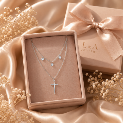 Grace Cross Necklace 925 Sterling Silver