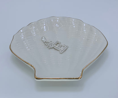 Initial with Crown Pendant CZ Sterling Silver 925