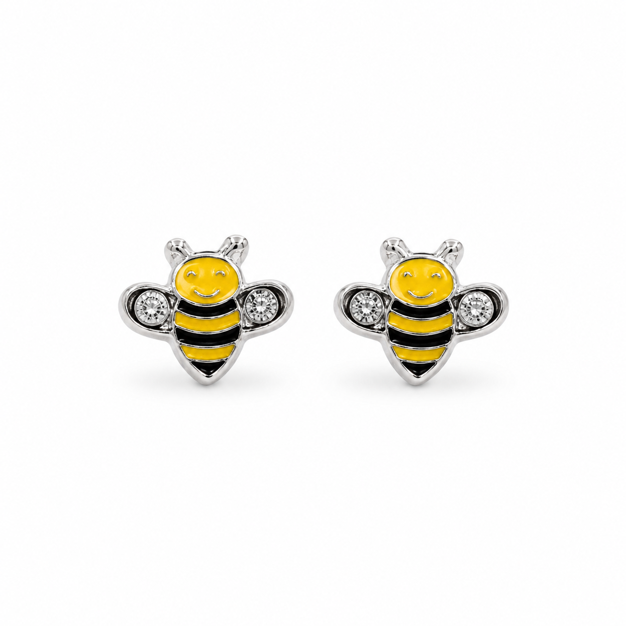 Honey Bee Stud Earrings 925 Sterling Silver
