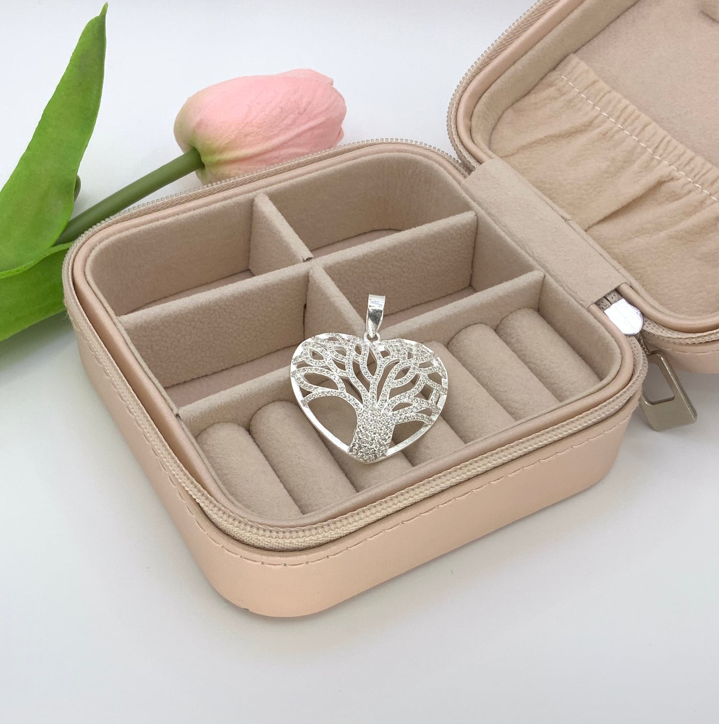 Heart Tree  Life Pendant - Sterling Silver 925