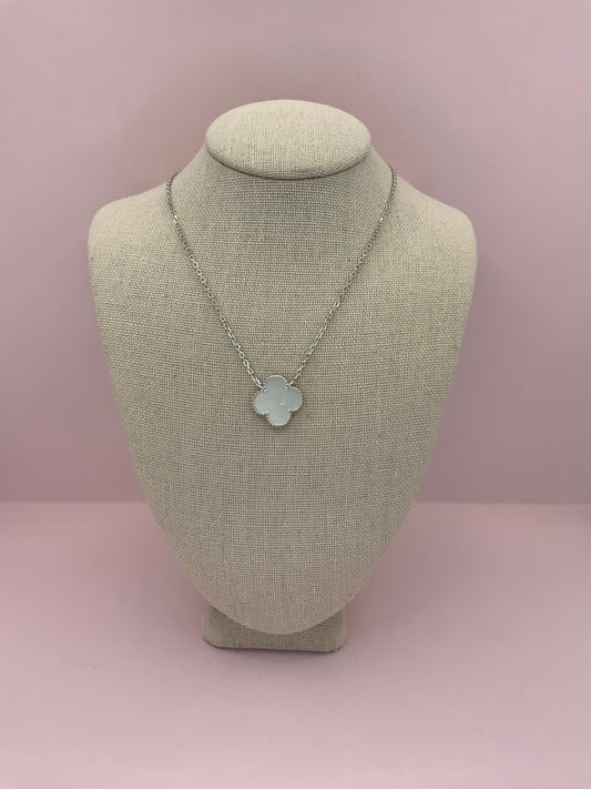 Clover Necklace Sterling Silver 925- Available in Different Colors