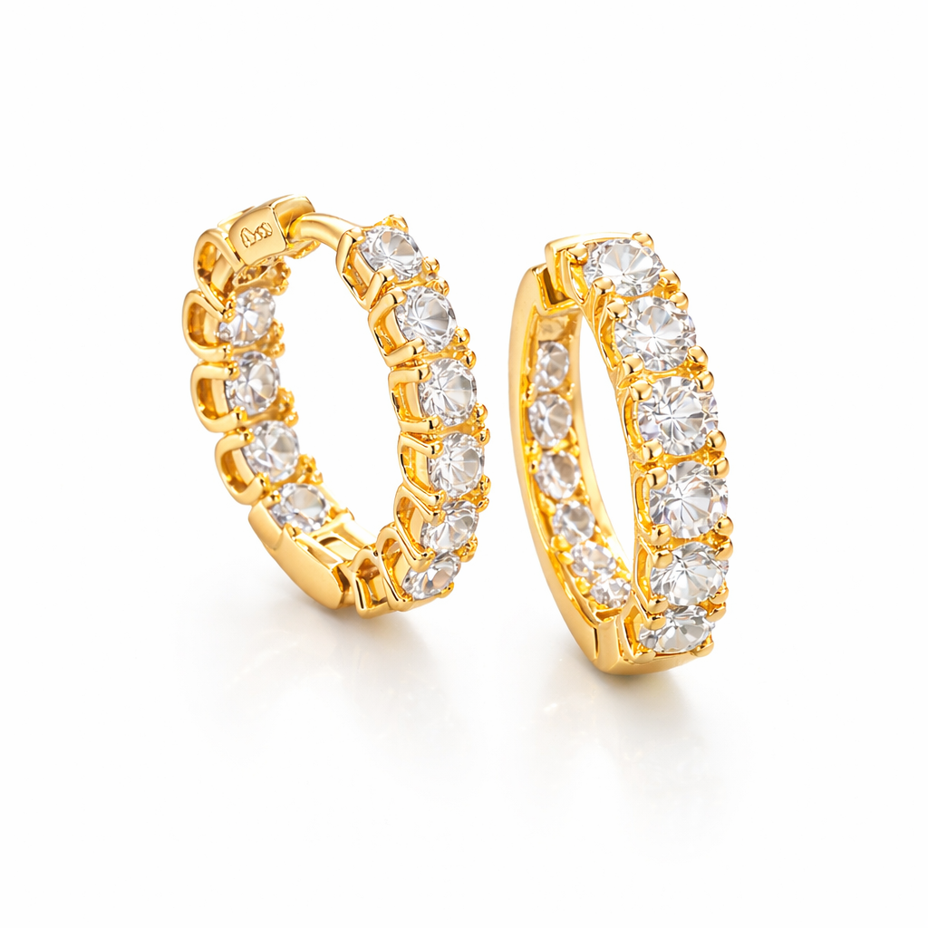 Vera Hoops Earrings Sterling Silver 925