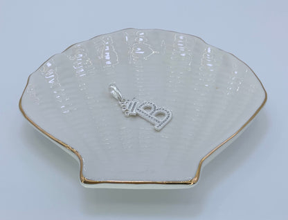 Initial with Crown Pendant CZ Sterling Silver 925