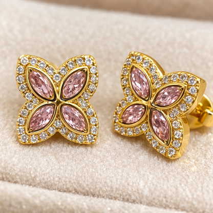 Peonía Clover Stud Earrings Sterling Silver 925