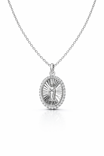 Virgin Guadalupe Necklace Sterling Silver 925