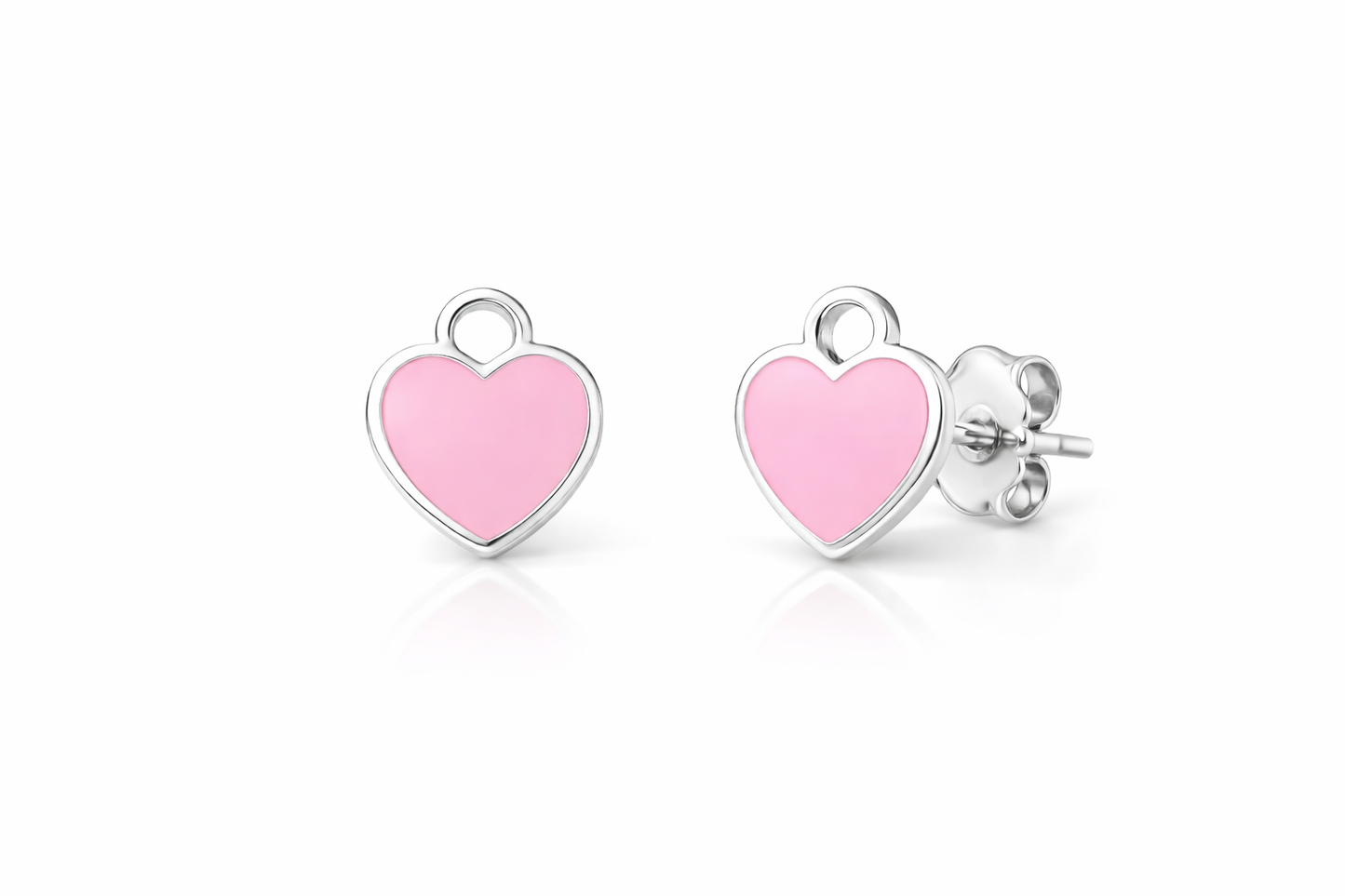 Sofía Heart Stud Earring - Sterling Silver 925-12mm