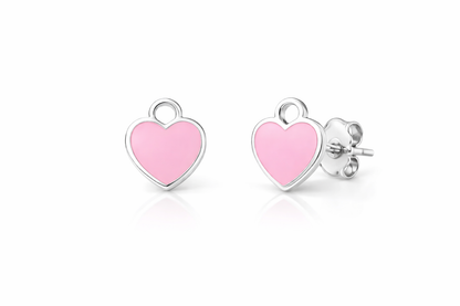 Sofía Heart Stud Earring - Sterling Silver 925-12mm
