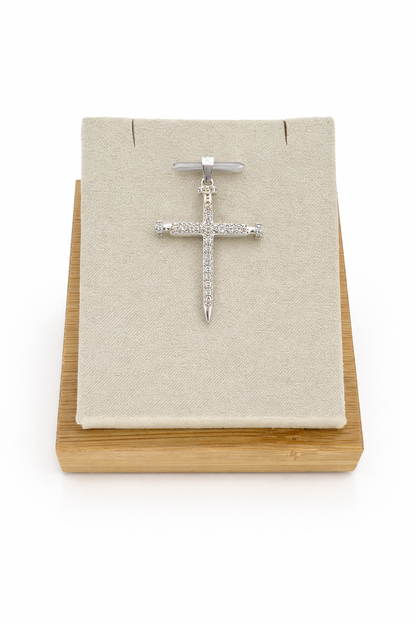 Three Nail Cross Pendant Sterling Silver 925