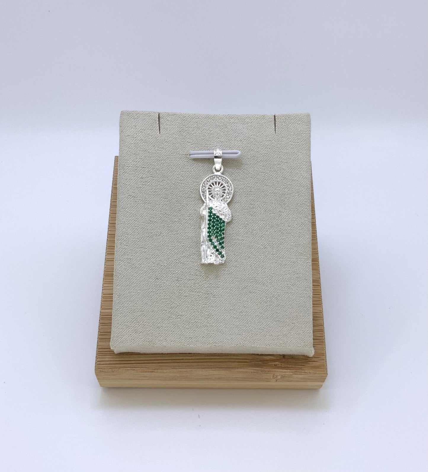 Saint Jude Pendant with Zc - Sterling Silver 925