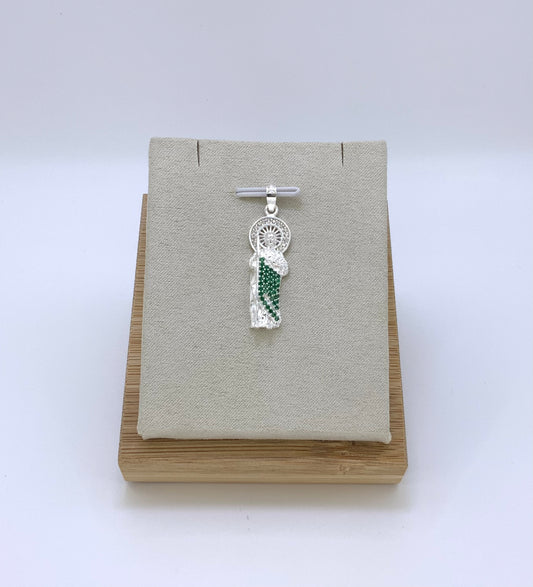 Saint Jude Pendant with Zc - Sterling Silver 925