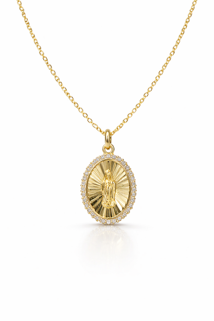 Virgin Guadalupe Necklace Sterling Silver 925