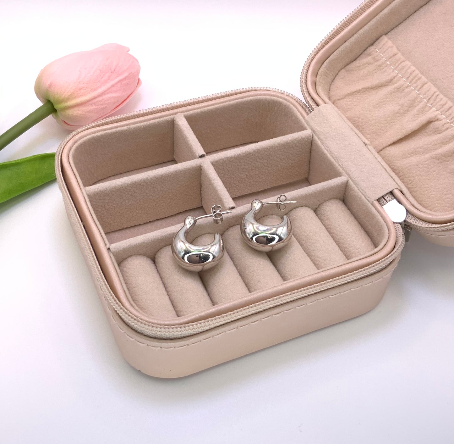 Luna Hoops Earrings Sterling Silver 925