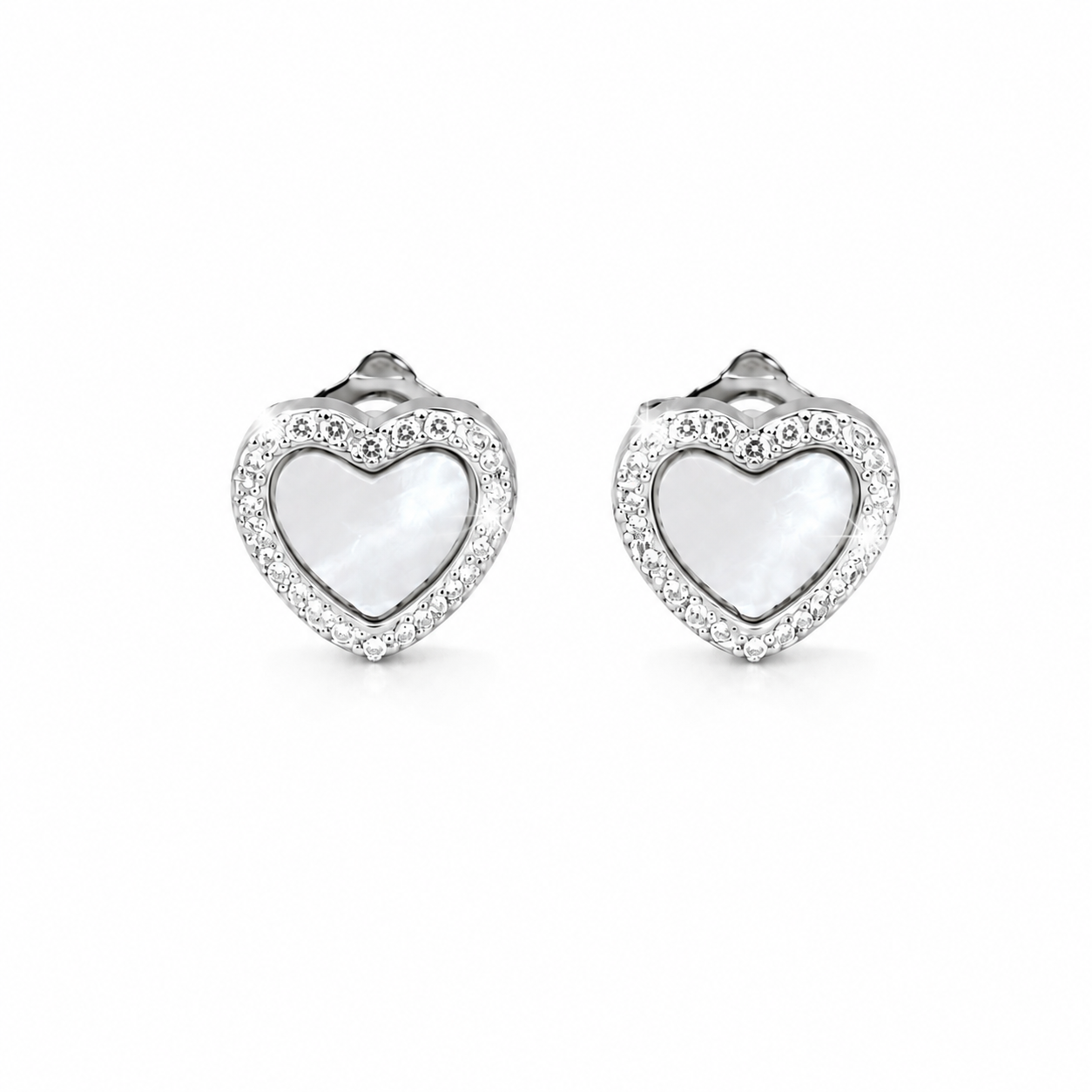 Bella Perla Stud Earring- Sterling Silver 925-8mm