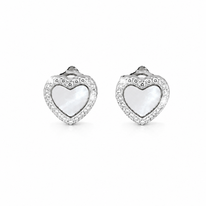 Bella Perla Stud Earring- Sterling Silver 925-8mm