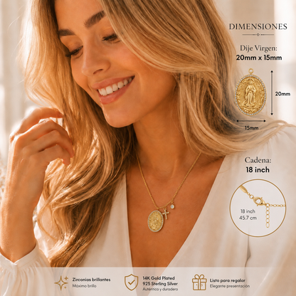 Guadalupe Grace Necklace - 925 Sterling Silver
