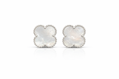 Trebol Stud Earrings 925 Sterling Silver - 12mm