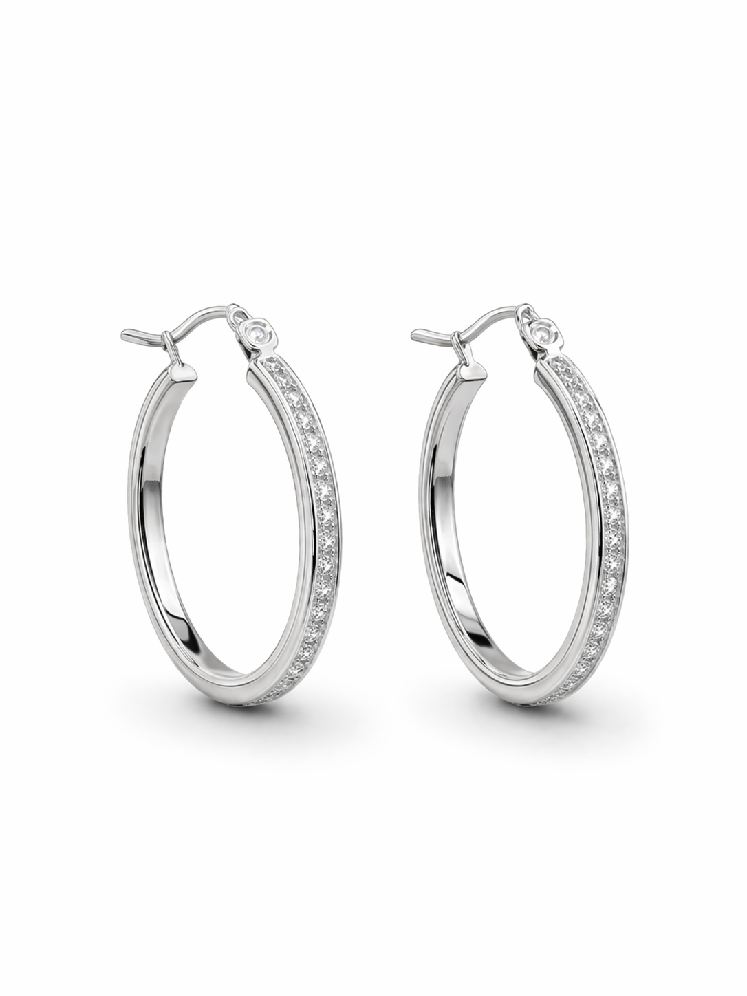 Alexia Hoops Earrings 925 Sterling Silver- 19mm